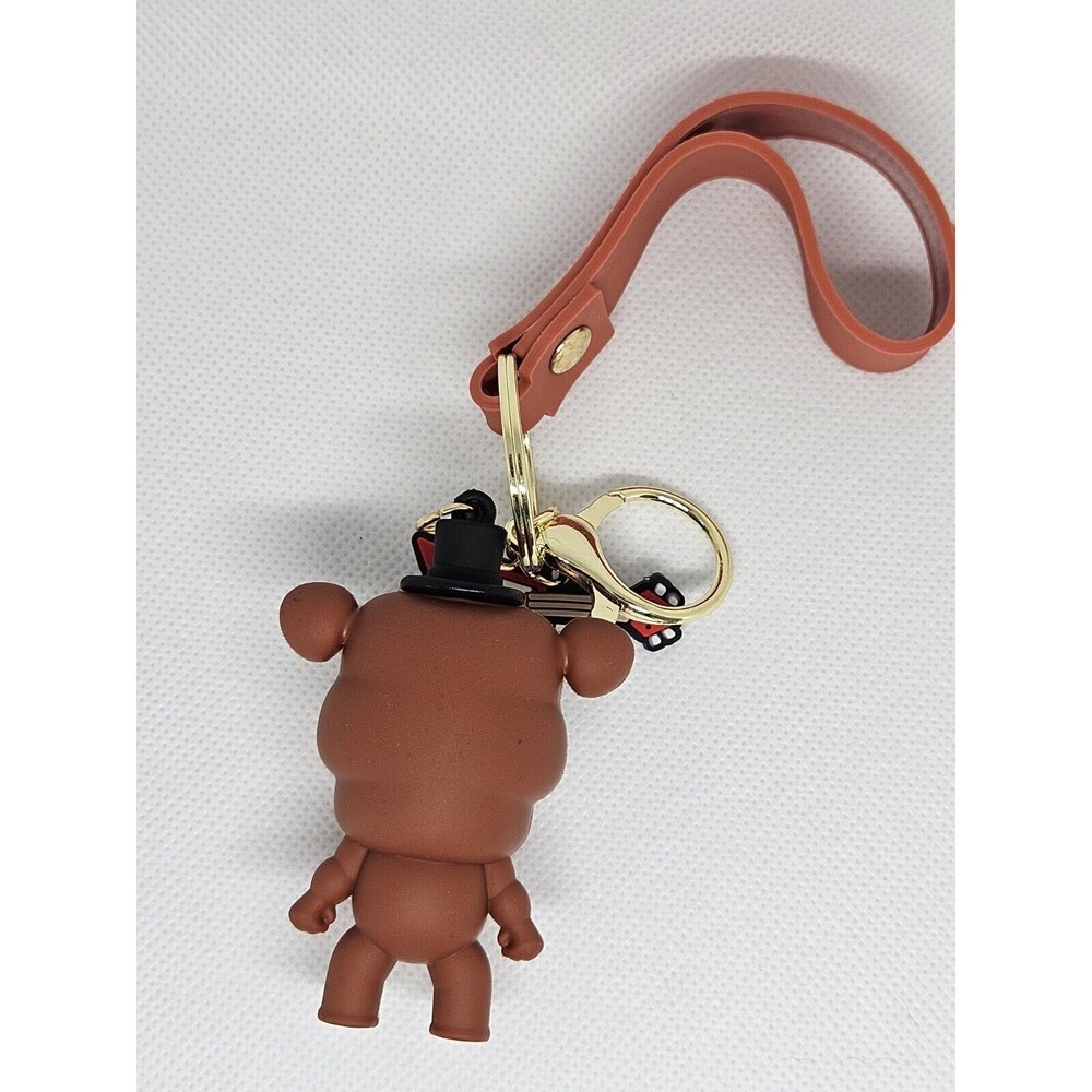 FNAF Freddy Fazbear And Guitar Keychain w/ Wrist Lanyard Five Nights At Freddys - Picture 2 of 3